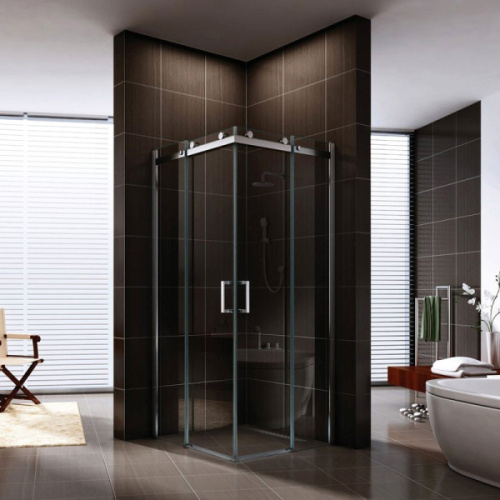 Душевой уголок BERGES Gelios 90x90 см профиль хром сильвер - фото 3