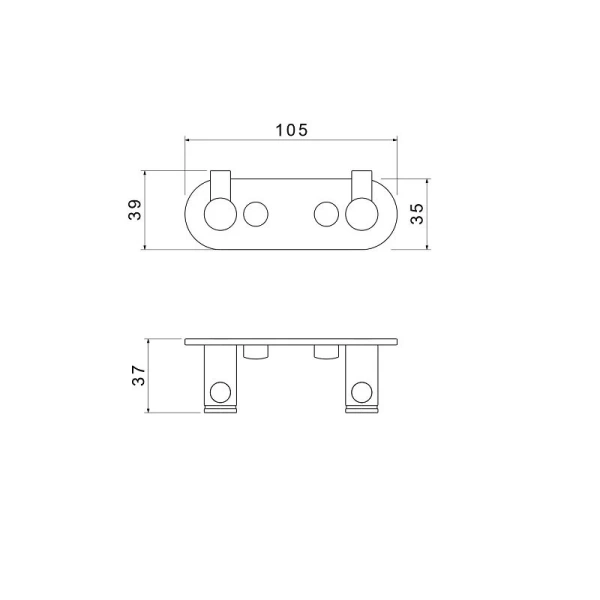 Крючок для ванной Акватек Европа хром - фото 2