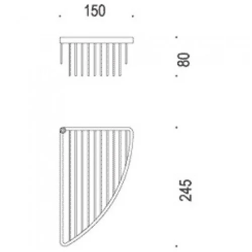 Полочка для ванной Colombo Angolari угловая - фото 2