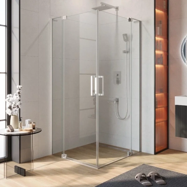Душевой уголок Cezares Slider 110x110 см стекло прозрачное профиль хром - фото 1