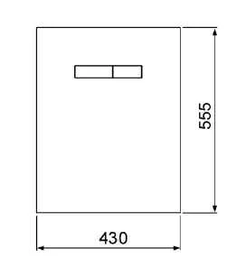 Верхняя стеклянная панель с механическим блоком управления, цвет белый, цвет клавиш белый, Tece TECElux 9650000, для унитаза - фото 2