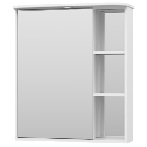 Зеркальный шкаф, зеркало слева, полочки справа, цвет белый, Misty Венера, нет в наличии - фото 2