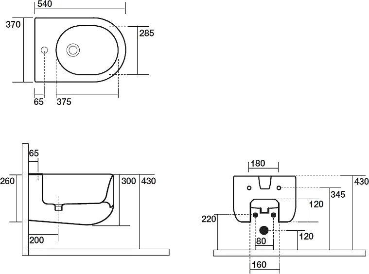 Биде подвесное Kerasan Flo белое, белые - фото 5
