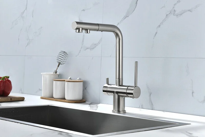 Смеситель для питьевой воды Paulmark Serpentine никель, в наличии - фото 10