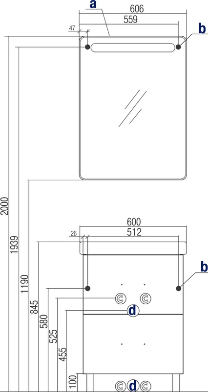 Тумба под раковину напольная Акватон Америна 60Н 56 см коричневая, 55 см - фото 6