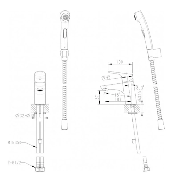 Гигиенический душ Bravat D91112CP-RUS - фото 3