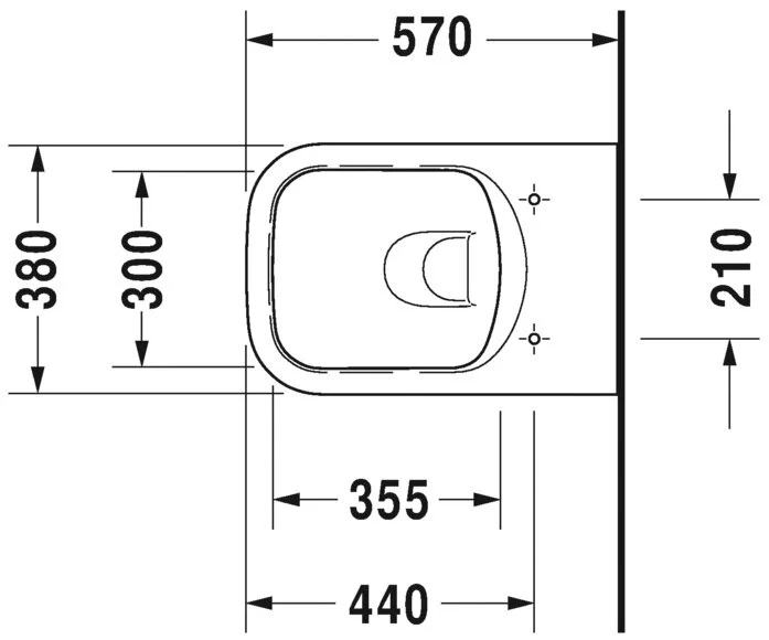 Унитаз подвесной, без смывного обода, Duravit Rimless P3 Comforts 2561090000, по запросу - фото 4