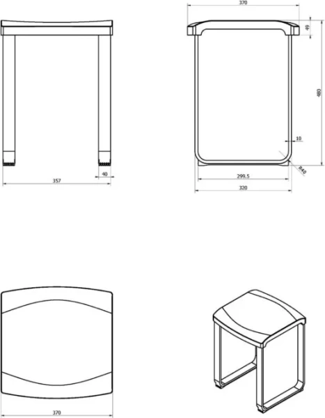 Сиденье Black&White складное - фото 2