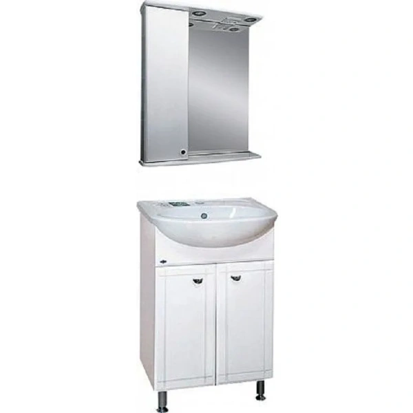 Тумба под раковину напольная Misty Уют 50 см белая - фото 2