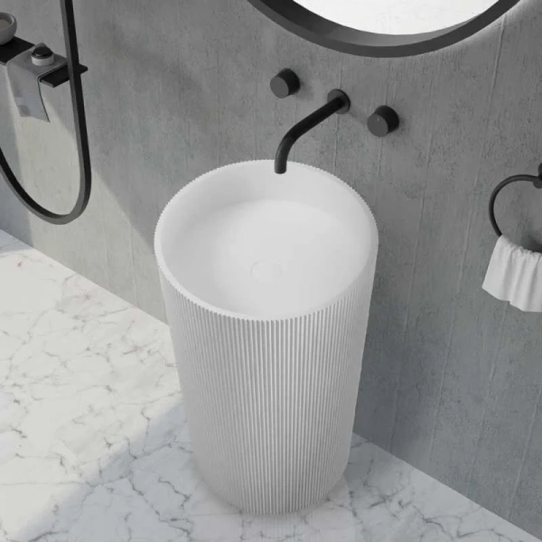 Раковина Abber Stein 50 см белая матовая - фото 1