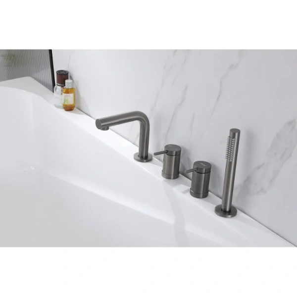 Смеситель для ванны Abber Daheim никель, современные, hi-tech - фото 3