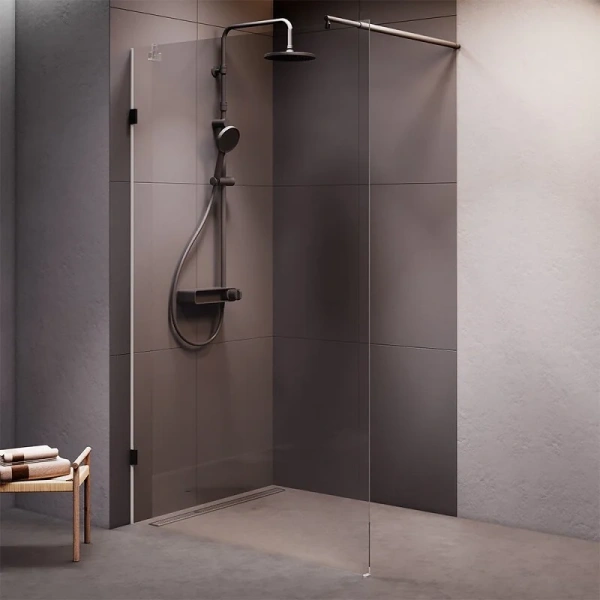 Душевая перегородка Am.Pm X-Joy 120 см профиль черный - фото 4