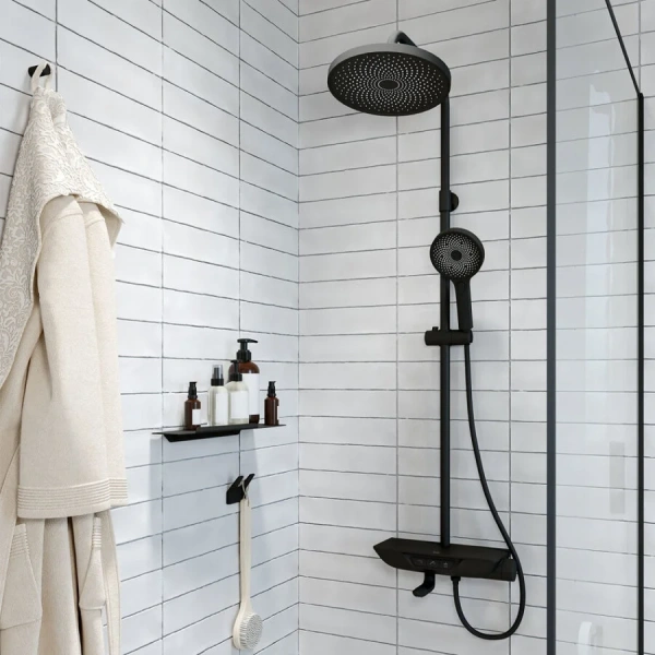 Душевая стойка IDDIS SpaHome черный матовый, черные - фото 3