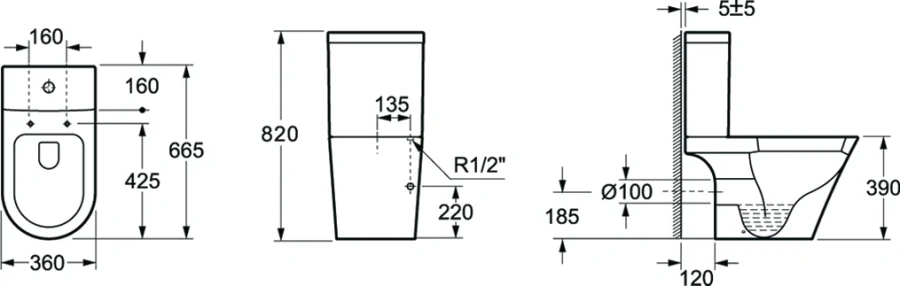 Унитаз компакт Lavinia Boho Biore с сиденьем микролифт, по запросу index_1 - фото 20