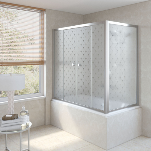 Душевая шторка на ванную стекло флёр-де-лис Vegas-glass Z2V+ZVF 170х70 R05 R - фото 49