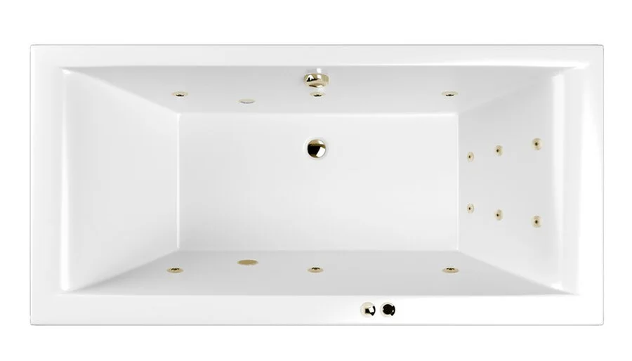 Ванна гидромассажная Whitecross Savia Duo Line, 170 х 80 см, увеличенная толщина акрила, усиленная армировка, белый/бронза, 0103.170080.100.LINE.BR - фото 1