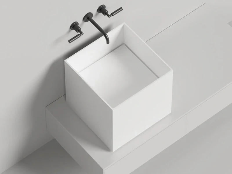 Раковина Salini Armonia Square 03 45 см без отверстий под смеситель - фото 1