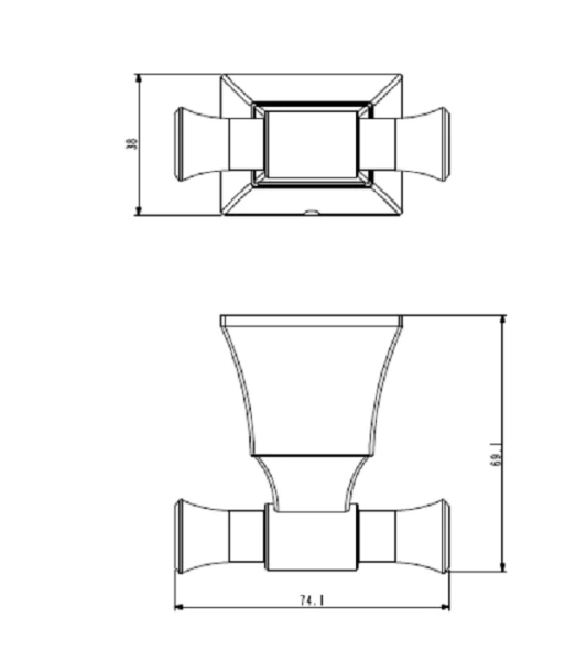 Крючок для ванной Art & Max Genova хром - фото 2