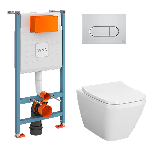 Унитаз с инсталляцией VitrA Integra безободковый - фото 1