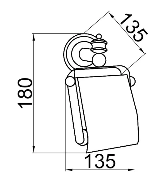 Бумагодержатель Boheme Vogue с белым декором, классические, ретро, декорированные - фото 2