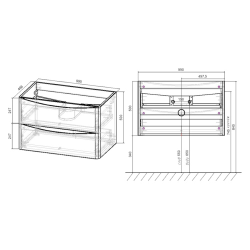 Схема, подвесная, пристенная - фото 4
