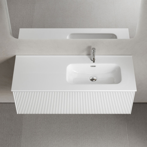Тумба под раковину подвесная Sancos Snob R 1.0 120 см правая bianco, 120 см - фото 6
