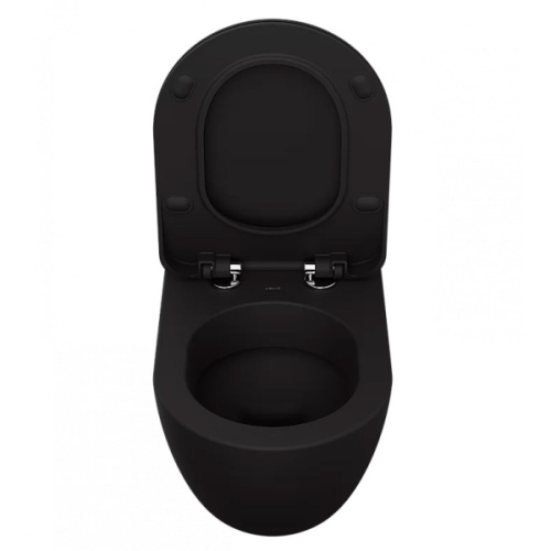 Унитаз подвесной Creavit Free черный матовый, подвесные, встраиваемые - фото 2