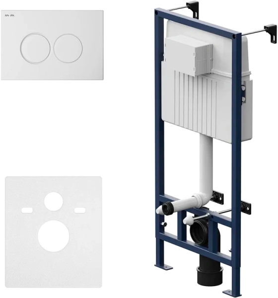 Инсталляция для унитаза Am.Pm ProC с клавишей смыва глянцевый белый - фото 1