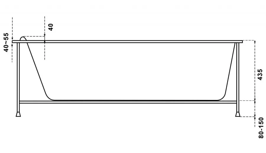 Ванна акриловая Relisan Мега 160 х 70 см - фото 4