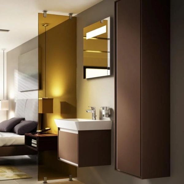 Шкаф-пенал подвесной Ideal Standard Connect Air 40 см темно-коричневый с белым, 40 см - фото 3