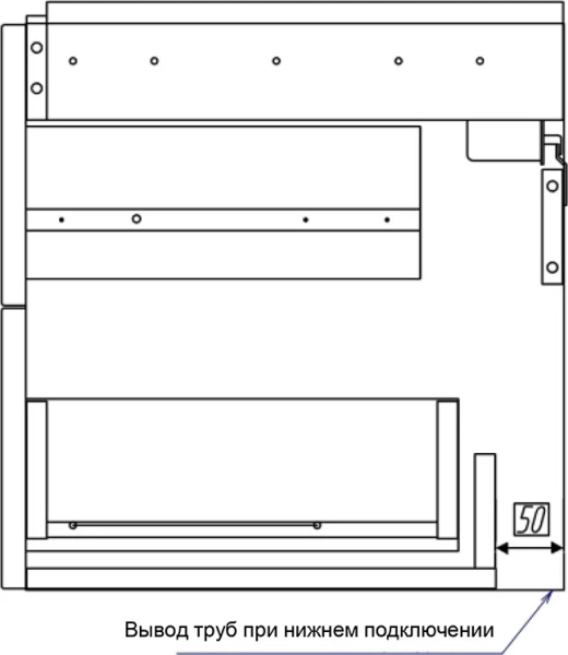 Тумба под раковину напольная Акватон Америна 60Н 56 см коричневая, моноблок - фото 5