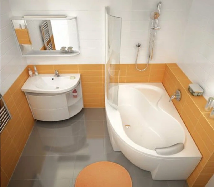 Ванна,цвет белый, правый вариант, Ravak Rosa 95 160-95 R C581000000, недорогие, большие, глубокие - фото 3