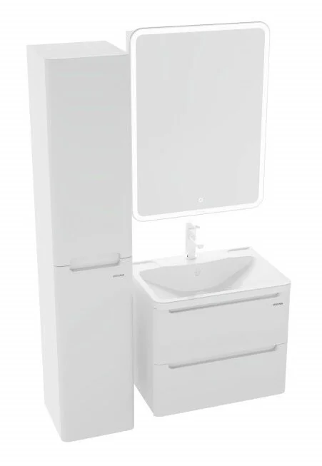 Тумба с раковиной подвесная Grossman Адель 60 см с двумя выдвижными ящиками, современная, hi-tech - фото 3