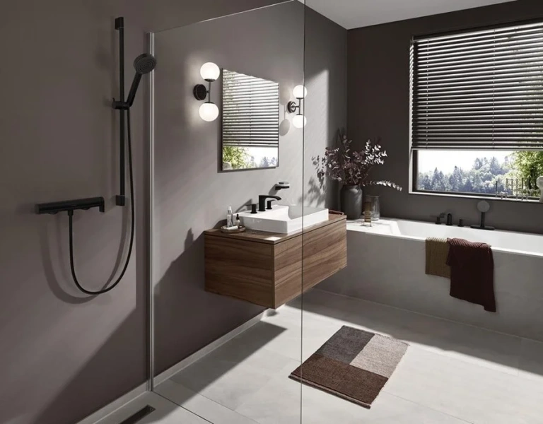 Лейка для душа Hansgrohe Pulsify черная матовая - фото 3