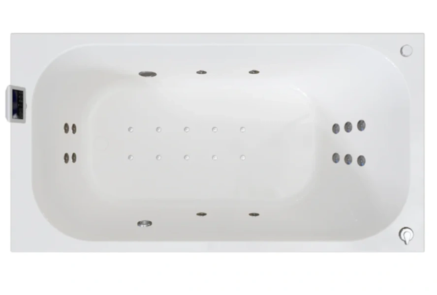 Акриловая ванна Радомир Прованс 1-01-2-0-1-192К, 170 x 80 см, каркас, фронтальный экран, сифон, слив-перелив автомат в комплекте, белая/хром - фото 4