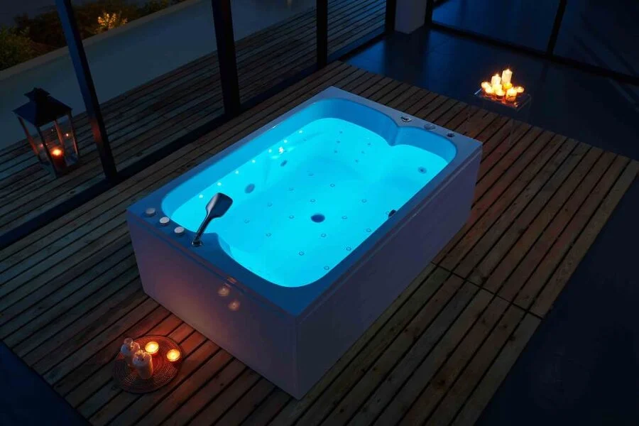 Ванна гидромассажная SSWW A1905 CGSP, 180 x 120 см, с подсветкой, белая, с гидромассажем - фото 5