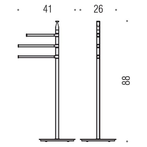 Стойка для ванной Colombo Planets хром - фото 3