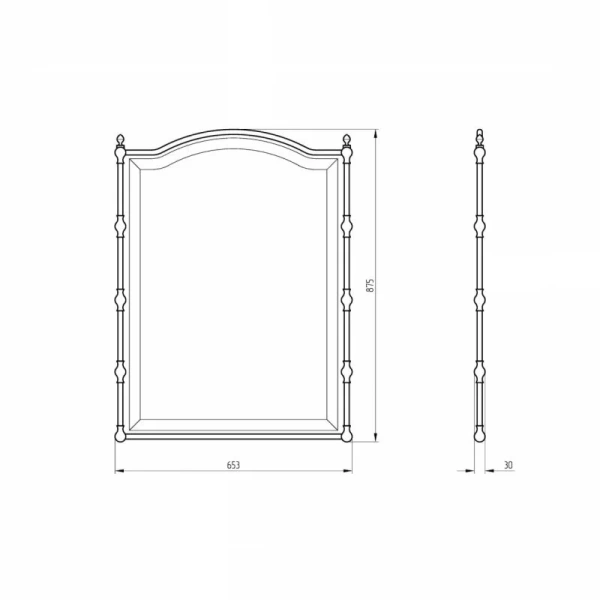 Зеркало Migliore Mirella 65 см золото, в наличии - фото 2