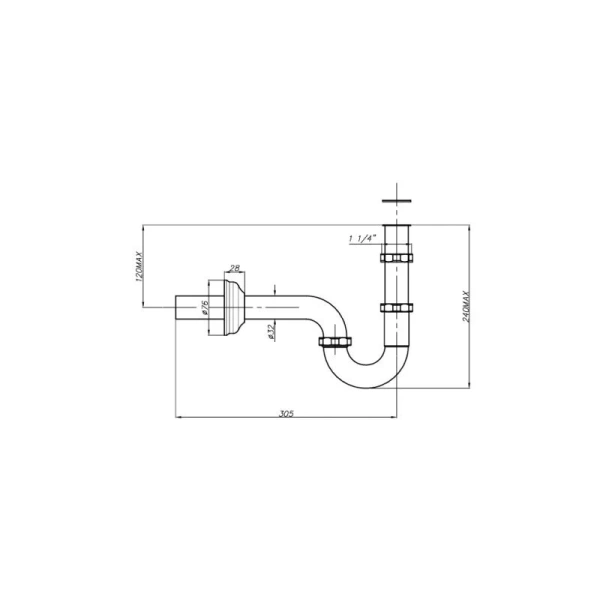 Сифон для раковины Migliore Ricambi бронза, бронза - фото 2
