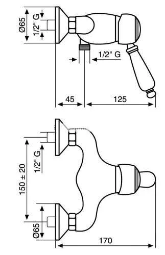 Смеситель для душа Emmevi Laguna 40062 - фото 2