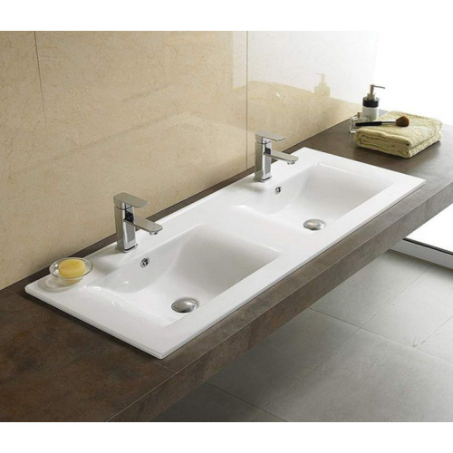 Раковина мебельная Ceramalux N 121 см белая  - фото 2