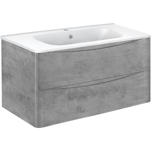 Тумба под раковину подвесная Vincea Paola 99,5 см Beton, современная, hi-tech, лофт - фото 3