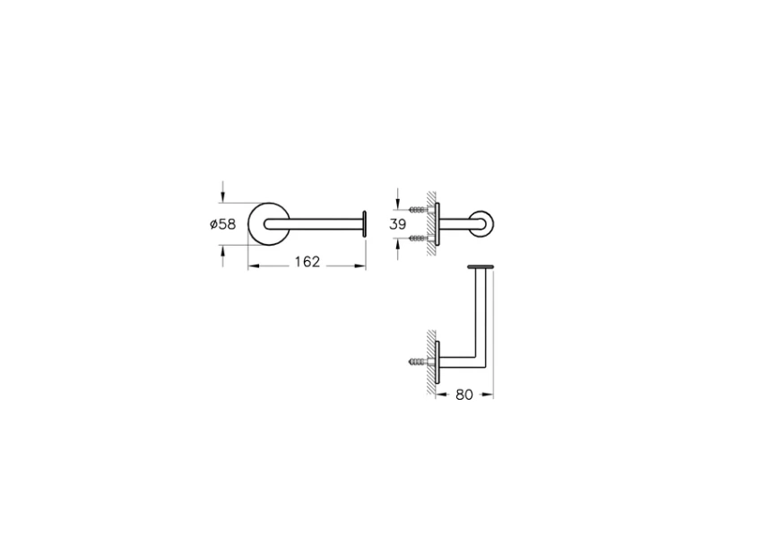Бумагодержатель VitrA Origin A44887 открытый, современные, hi-tech - фото 2