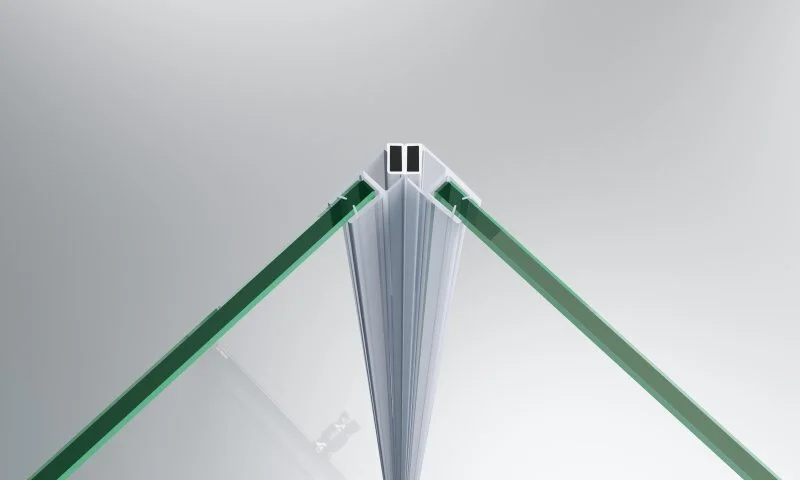 Душевой уголок BelBagno Etna 90х80 см с прозрачным стеклом, стеклянные, угловые, без поддона - фото 6