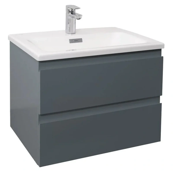 Тумба под раковину подвесная Jacob Delafon Madeleine 60 см серый матовый лак