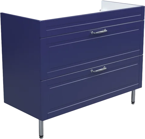 Тумба под раковину напольная IDDIS Oxford 100 см синяя, 100 см - фото 6