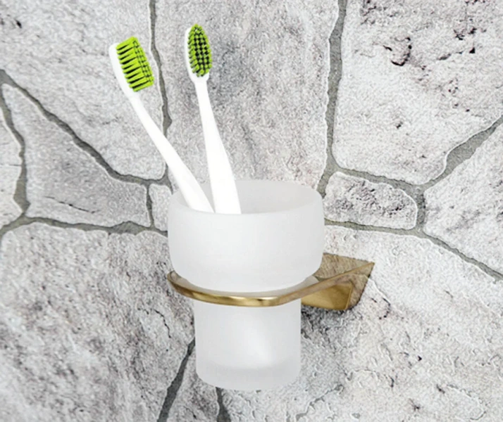 Стакан для ванной WasserKRAFT Aisch матовое золото - фото 4