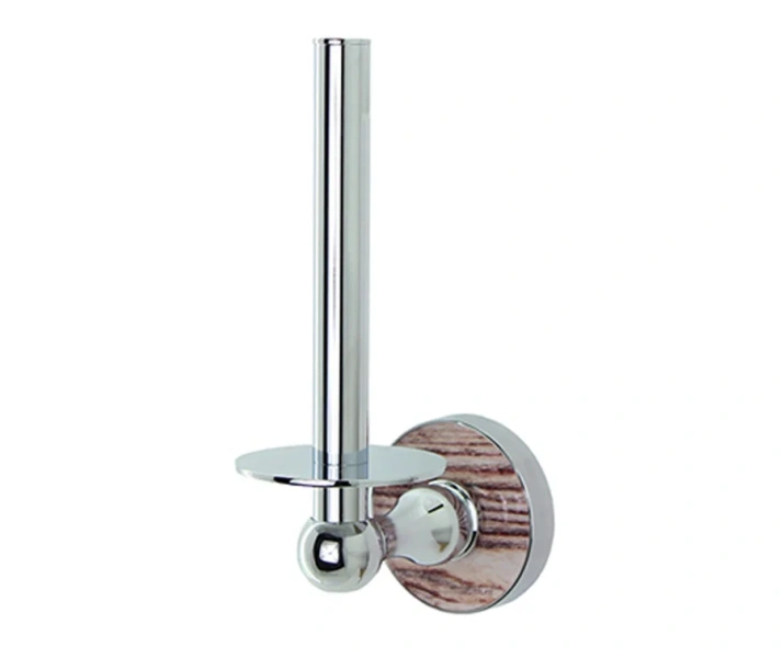 Бумагодержатель WasserKRAFT Regen хром/дерево - фото 1