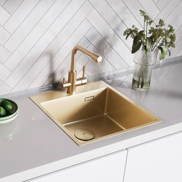 Мойка для кухни Lemark Janga 49 см светлое золото - фото 3