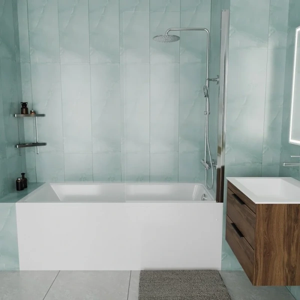 Ванна акриловая Vincea VBT-2G170, 170 x 70 см, без опоры, белый - фото 4